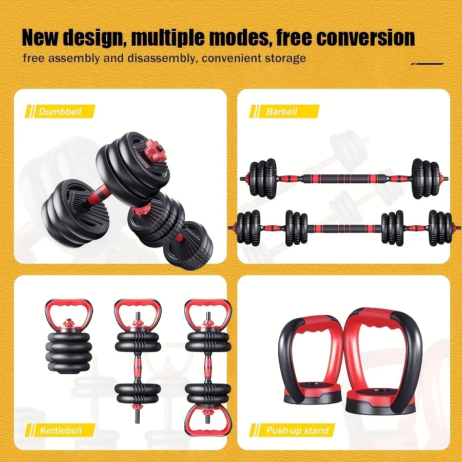 4-in-1 Adjustable Weight Dumbbell Set 22lb– Multi-Function