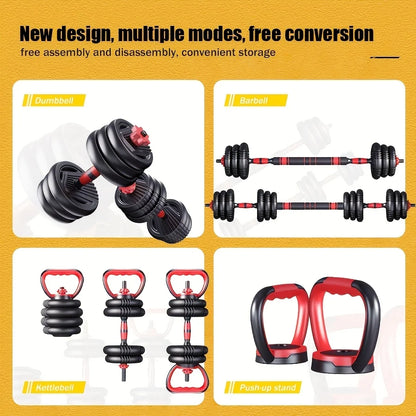 4-in-1 Adjustable Weight Dumbbell Set 22lb– Multi-Function