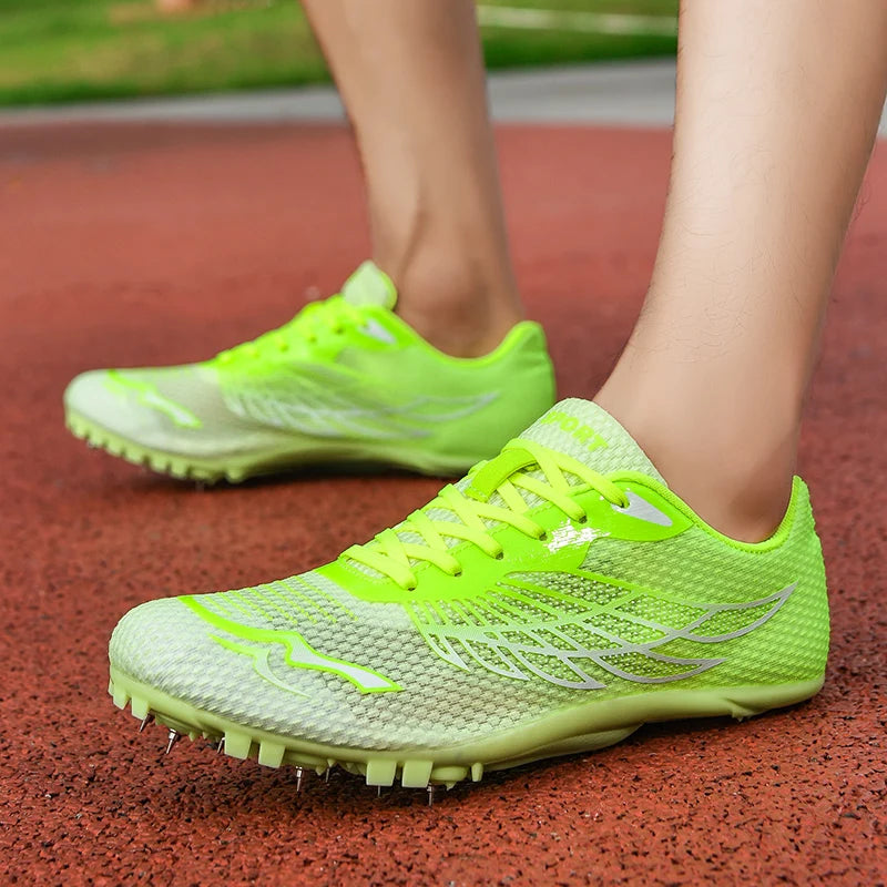 Outdoor Men Woman Track & Field Running Shoes Professional Competition Nail Sneakers Anti-Slip Student Training Shoes