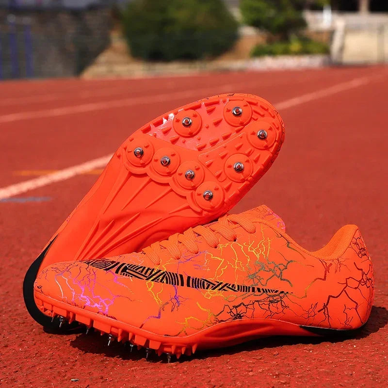 Track Spike Men Running Sprint Shoes Long Jump Light weight Athletic Soft Professional Field Non Slip Racing Match