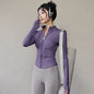 Long Sleeve Sports Jacket Women Zip Fitness Yoga Shirt Winter Warm Gym Top Activewear Running Coats Workout Clothes For Cycling