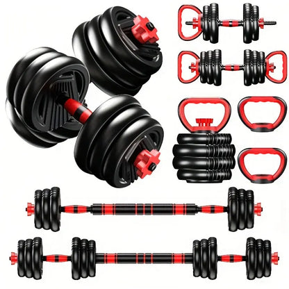4-in-1 Adjustable Weight Dumbbell Set 22lb– Multi-Function