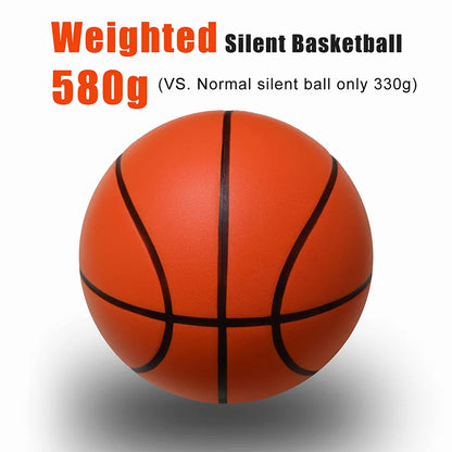 Silent Basketball Size 7#(29.5")6#/5# Dribbling Indoor Grooved Airless Foam Basketball Quiet Dribbling Training Silent Ball Gift