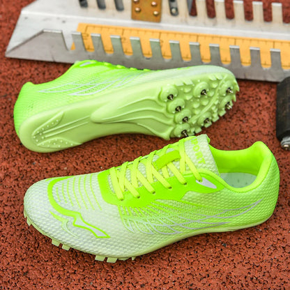 Outdoor Men Woman Track & Field Running Shoes Professional Competition Nail Sneakers Anti-Slip Student Training Shoes