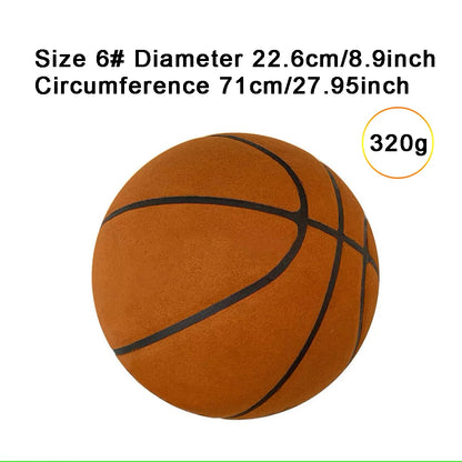 Silent Basketball Size 7#(29.5")6#/5# Dribbling Indoor Grooved Airless Foam Basketball Quiet Dribbling Training Silent Ball Gift