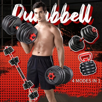 4-in-1 Adjustable Weight Dumbbell Set 22lb– Multi-Function