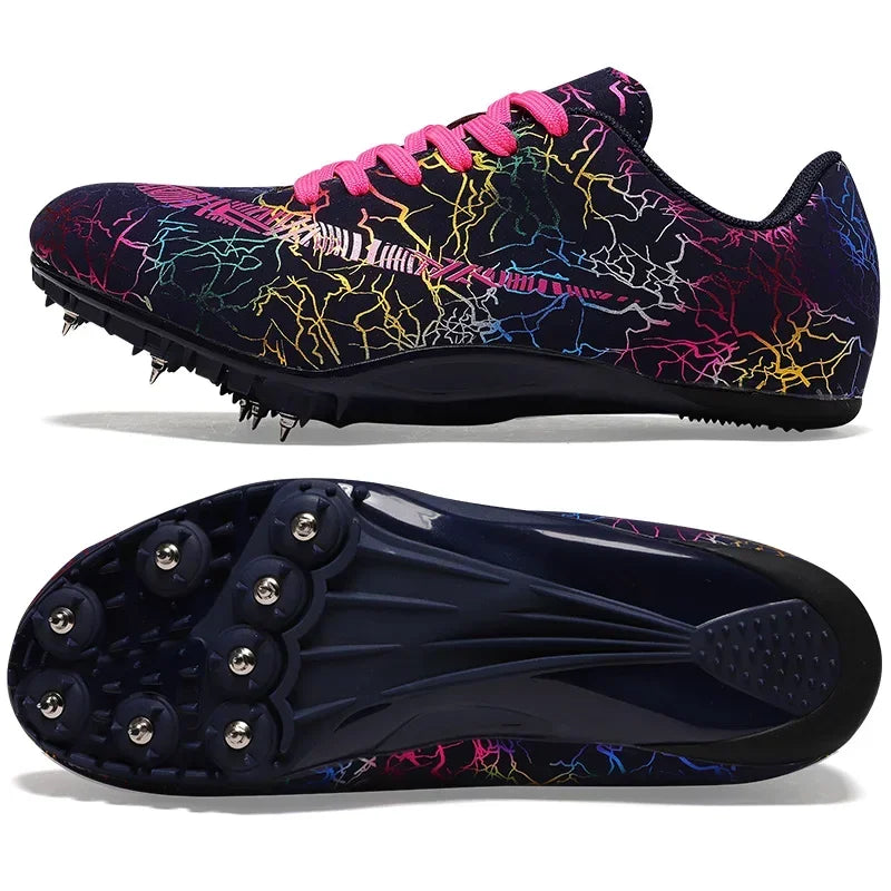 Track Spike Men Running Sprint Shoes Long Jump Light weight Athletic Soft Professional Field Non Slip Racing Match